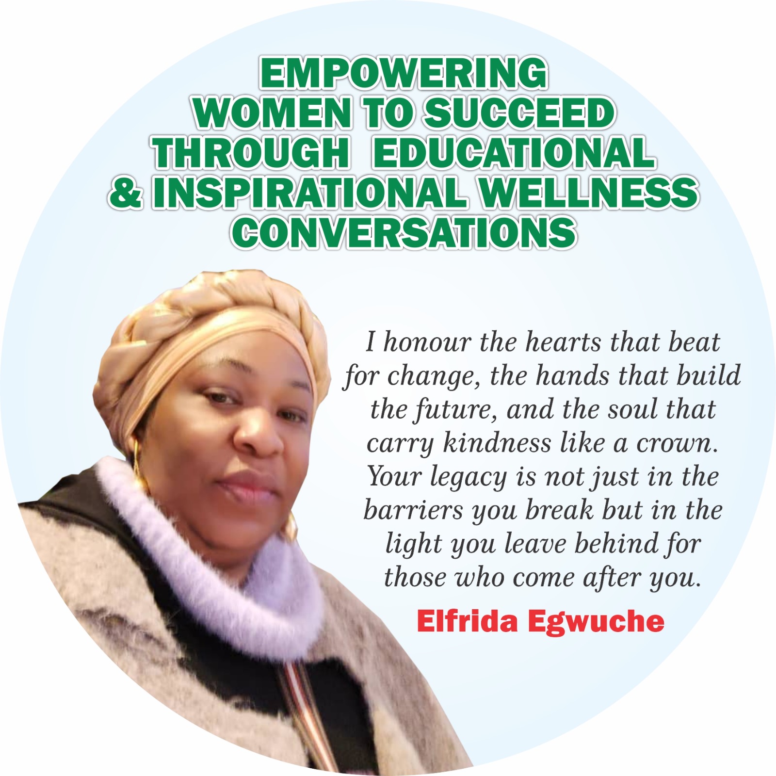 Elfrida Egwuche, Founder of Beulah walk of hope foundation